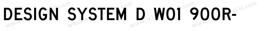 Design System D W01 900R字体转换